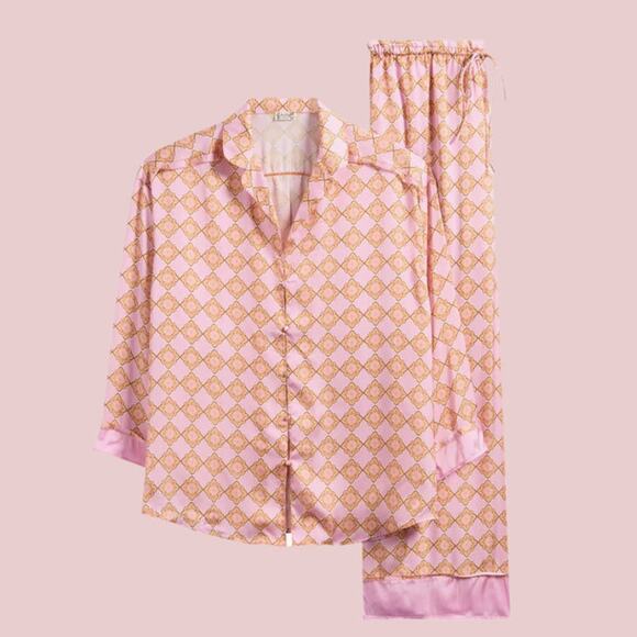 Free People Other - Free People Intimately Satin Pajama Set Lilac Ice Floral Print Size Small NEW